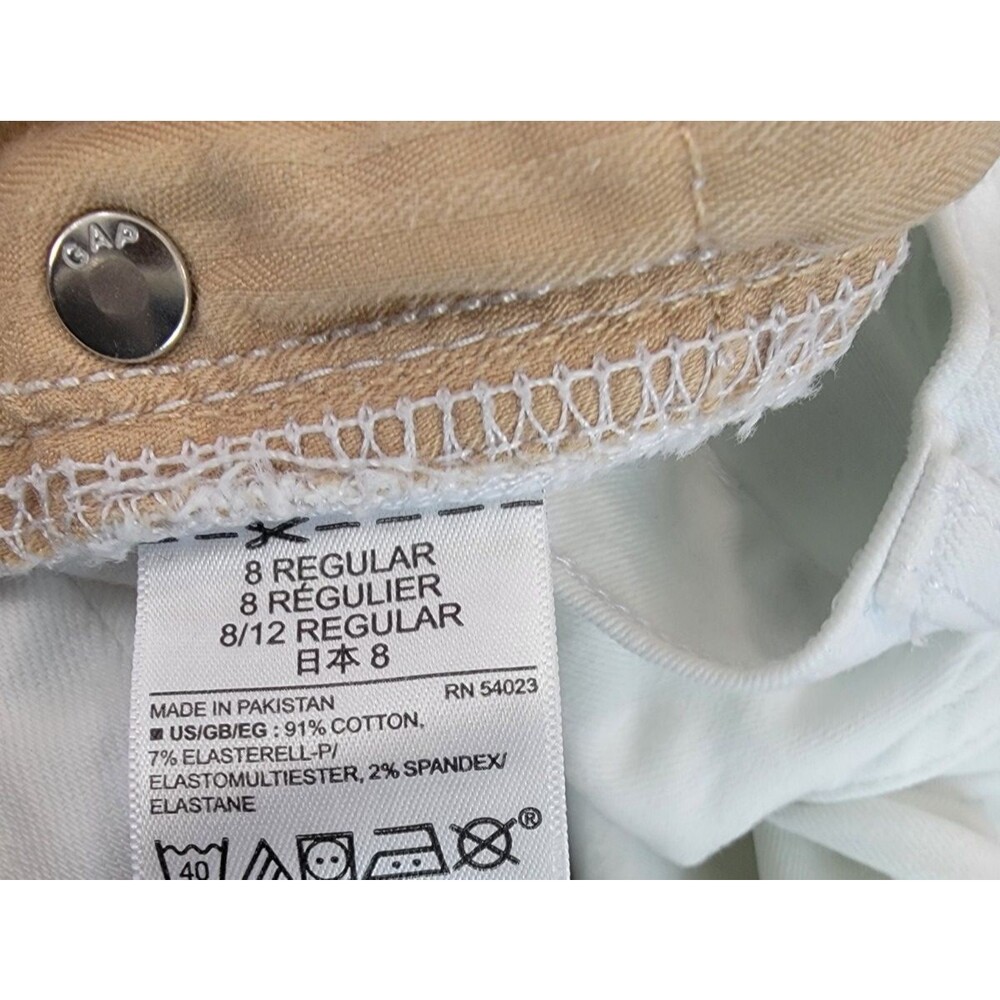 Gap 1969 True Skinny White Jeans Womens 29 Regular 8/12 Stretch Denim Ankle - Picture 9 of 10